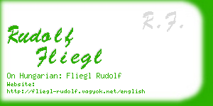 rudolf fliegl business card